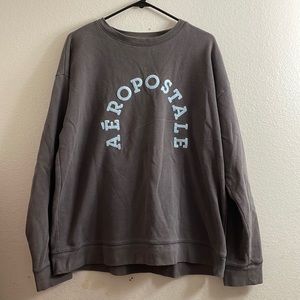 Large light gray with blue lettering Aeropostale sweater